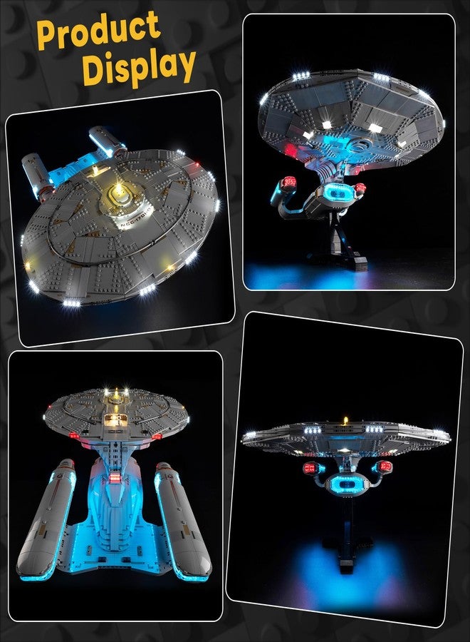 Kyglaring طقم إضاءة LED من Kyglaring متوافق مع مجموعة بناء Lego USS Enterprise NCC-1701-D 10356 - تعتيم ودقة ألوان محسّنة بجودة احترافية (الإضاءة فقط) - Image 5